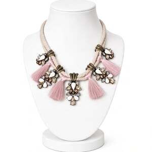 Baublebar Bohemian Rope Metal Rhinestone Clusters Necklace